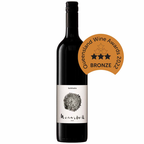 EarthVineFire: Monastrell 2021 red wine. Queensland Wine Awards 2022 bronze winner