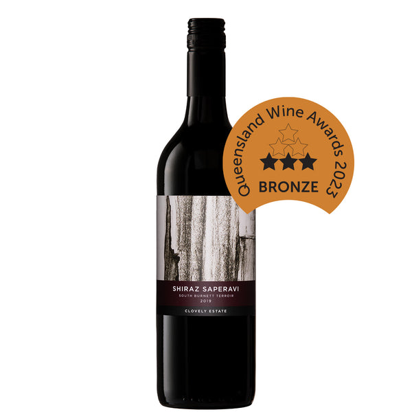 Clovely Estate Shiraz Saperavi 2019. Queensland Wine Awards Bronze awards 2022 and 2023