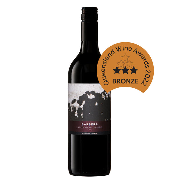 Clovely Estate Barbera 2021 wine. Queensland Wine Awards bronze winner